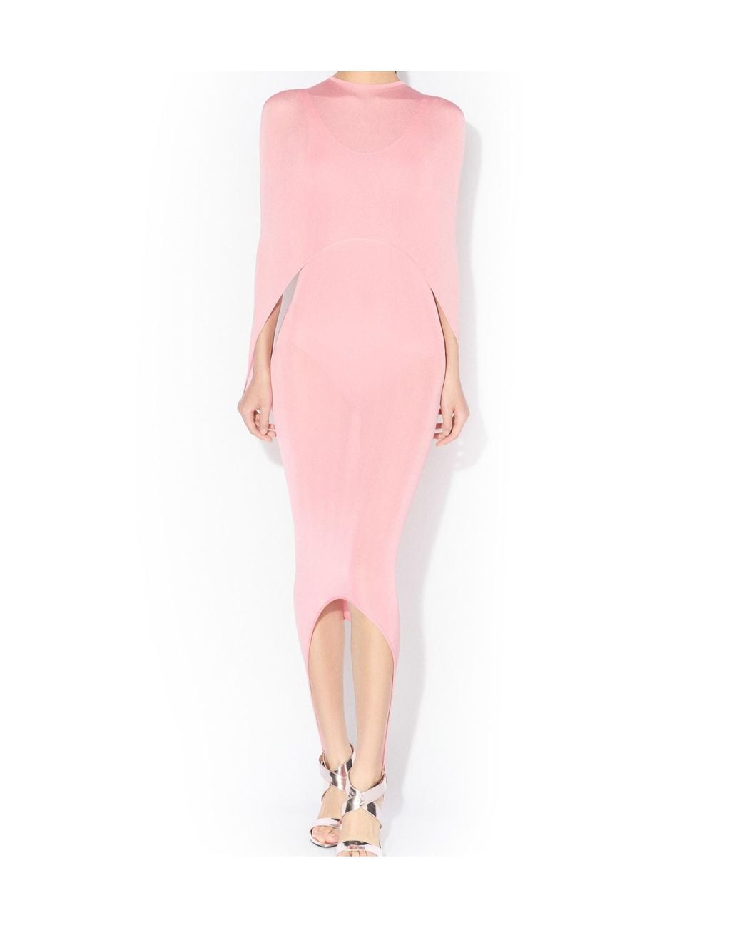 Alaïa Pink Tension Draped Midi Dress
