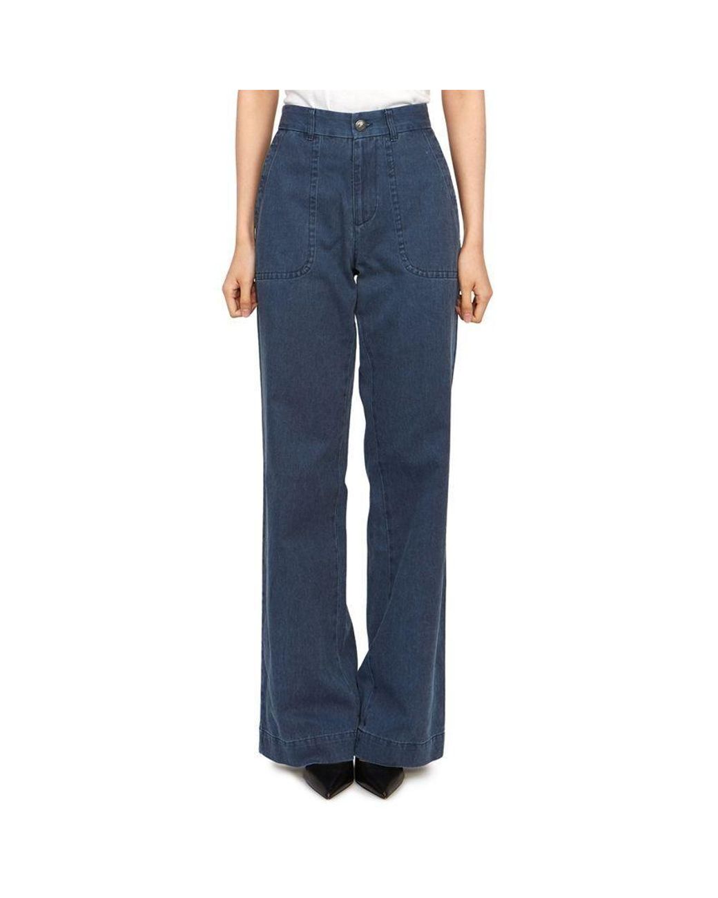 A.P.C. Blue Straight Jeans Pants