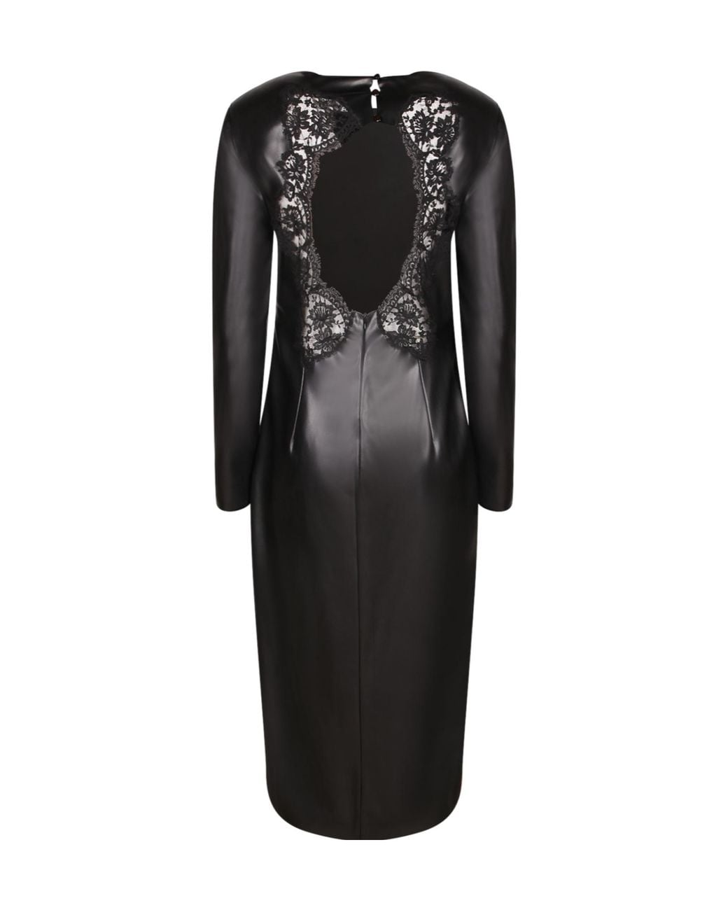 ERMANNO FIRENZE Black Lace Backless Dress