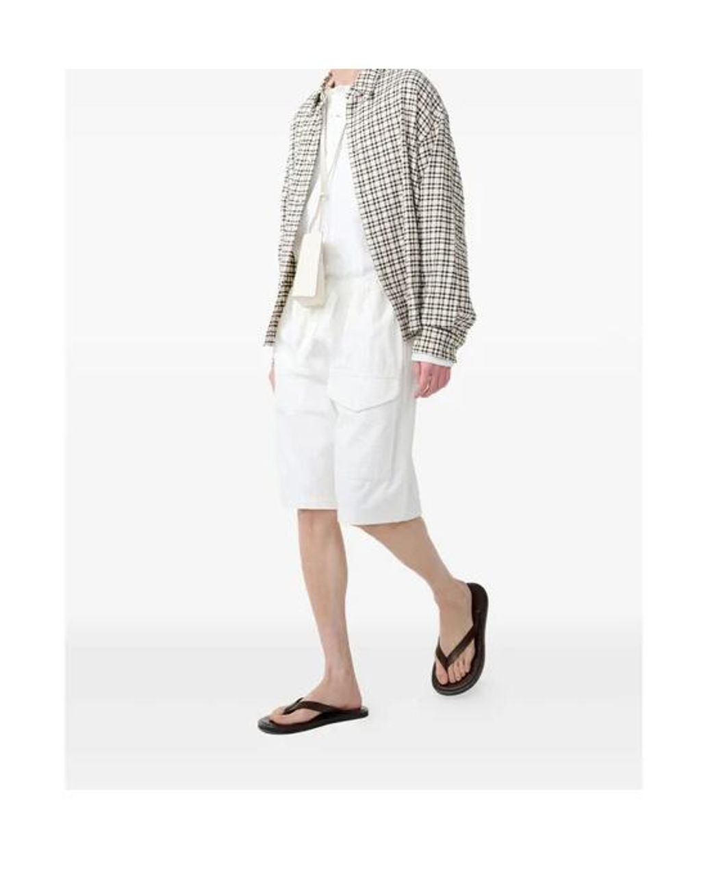 Studio Nicholson White Drawstring Shorts for men