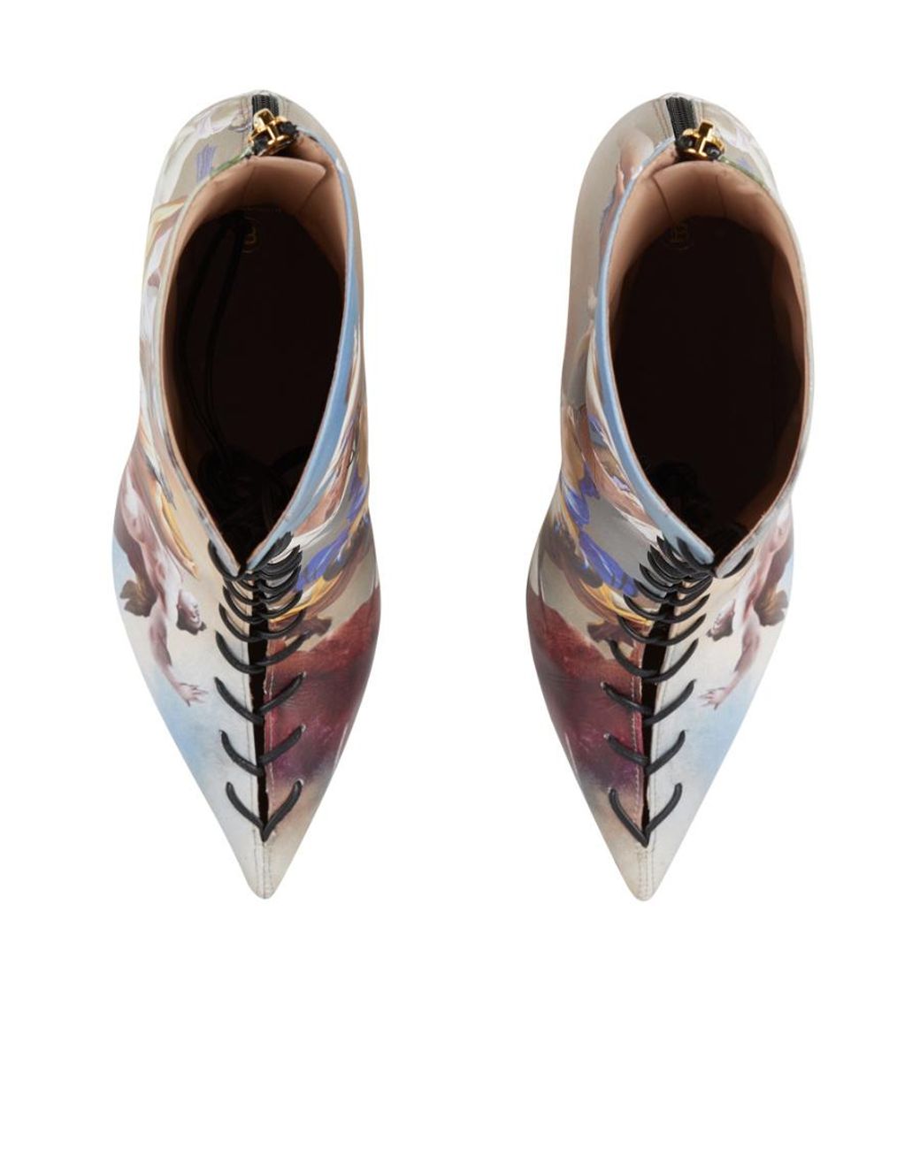 Balmain White Uria Ankle Boots