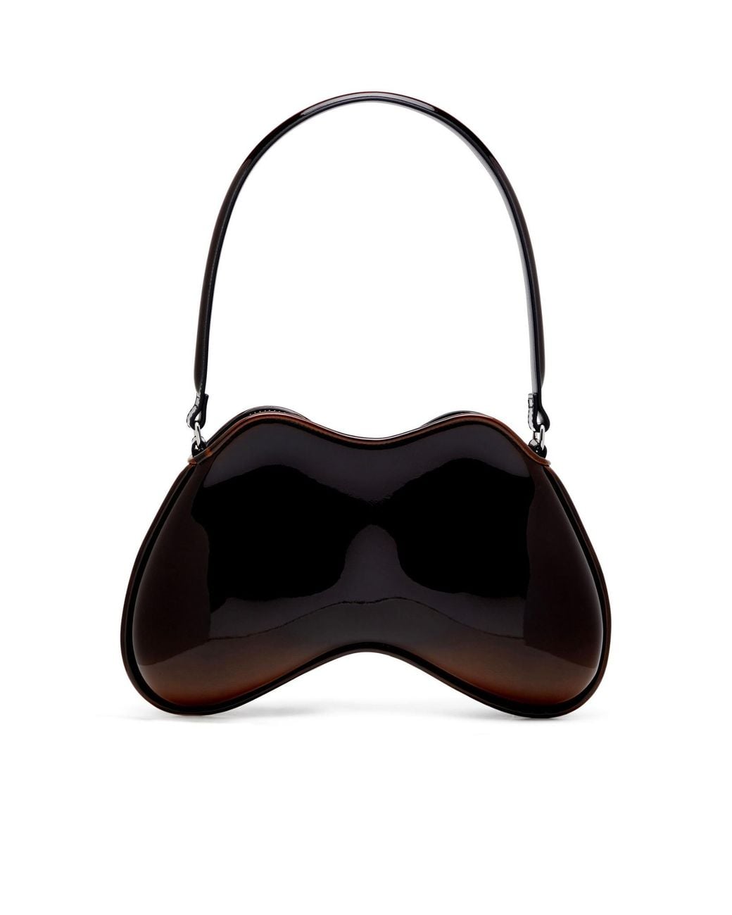 DIESEL Black Double-D Rigid Shoulder Bag