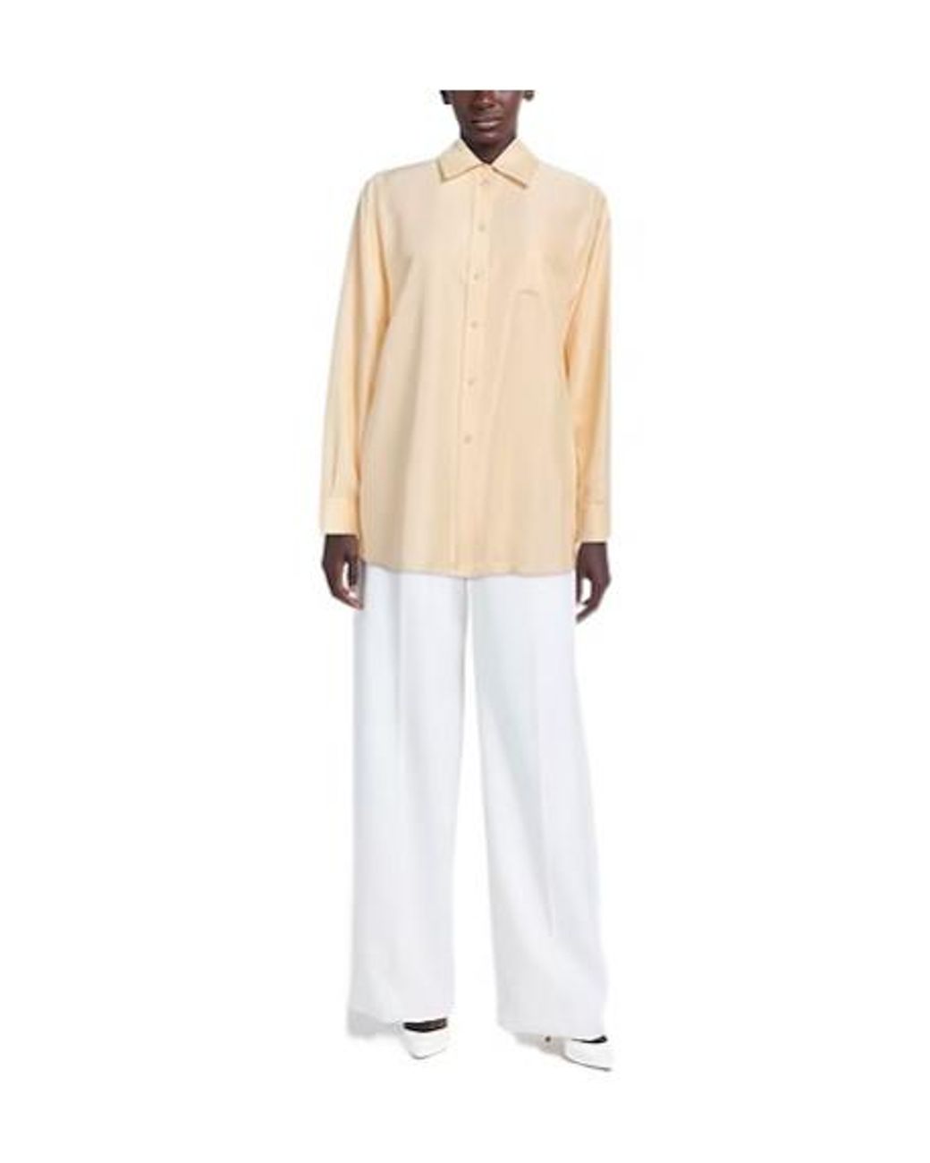 Sportmax Natural Solid Long Sleeve Shirt