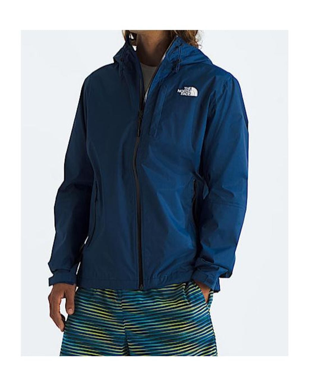 The North Face Blue Logo-Print Hooded Jacket for men