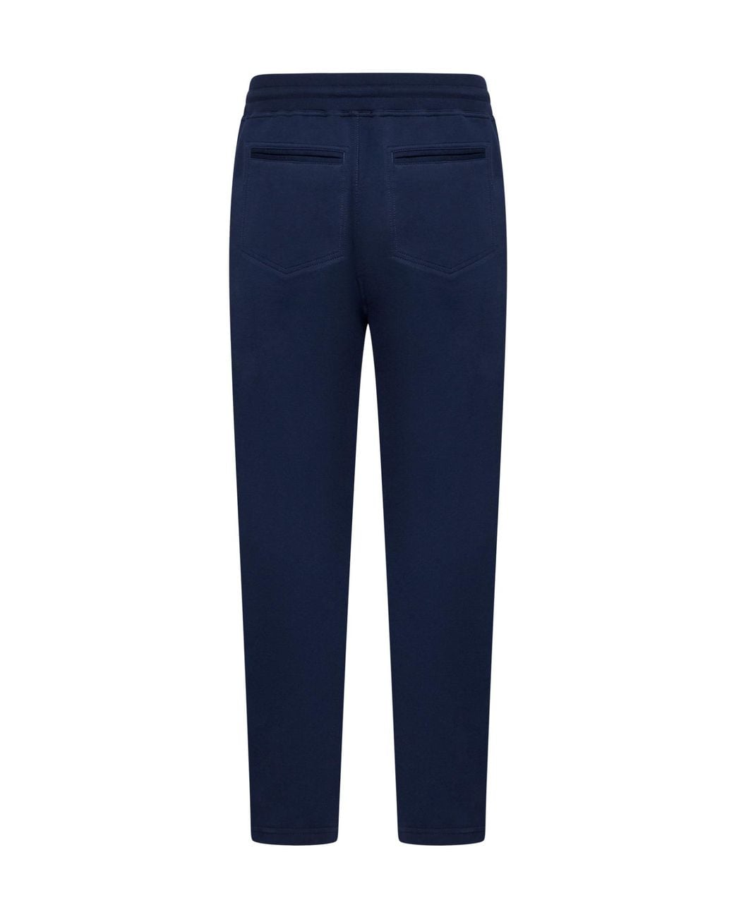 Brunello Cucinelli Blue Drawstring Tapered Leg Pants for men