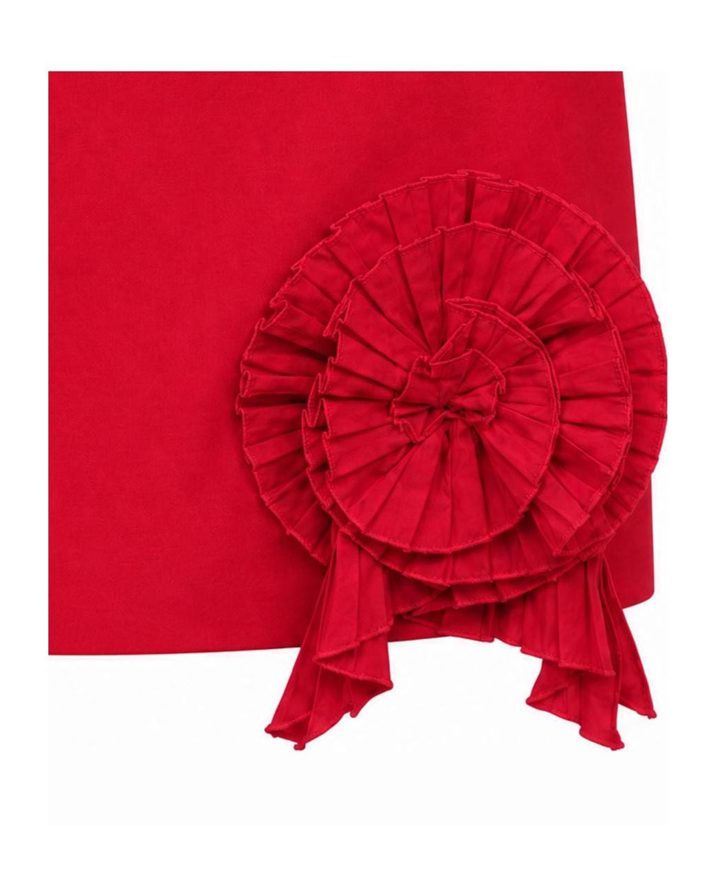 Blumarine Red Ruffled Rosette Mini Skirt