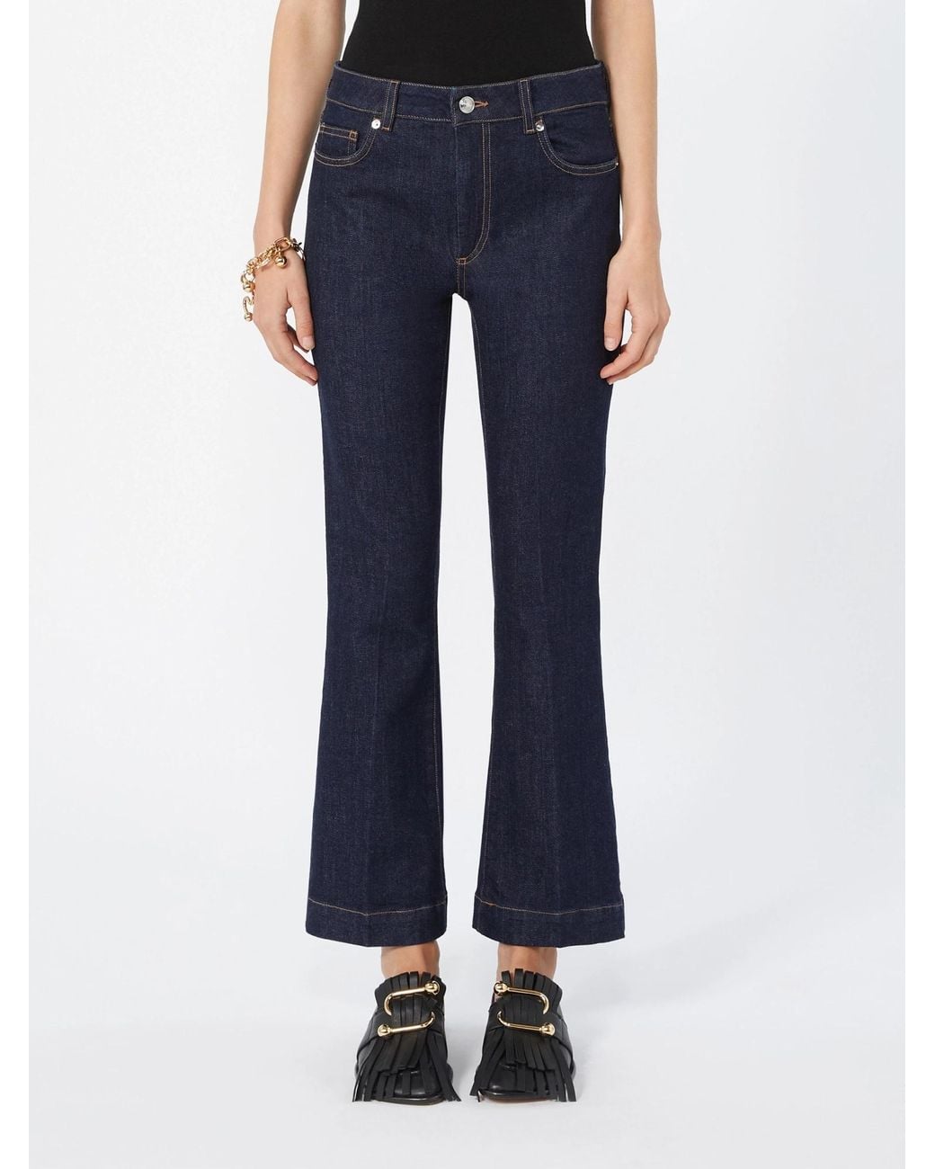 Sportmax Blue Belt Loop Jeans