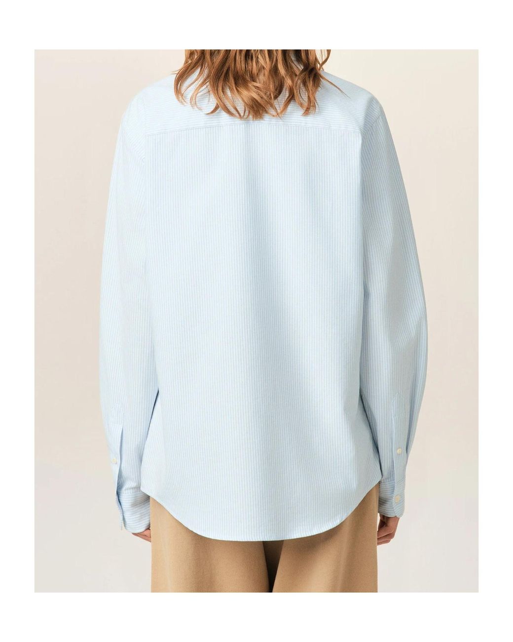AMI Blue Ami Ami De Coeur Striped Shirt for men