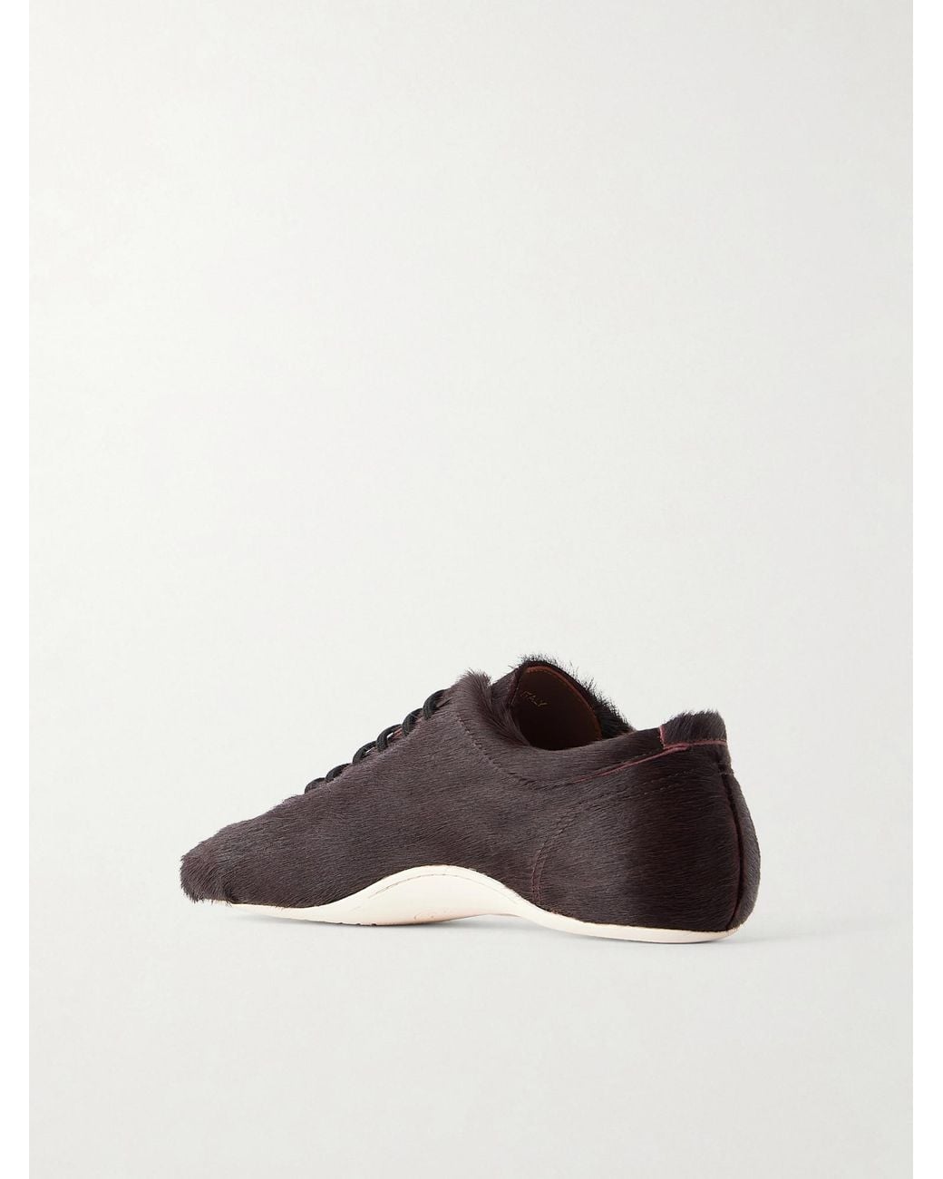 Dries Van Noten Brown Calf-Hair Sneakers