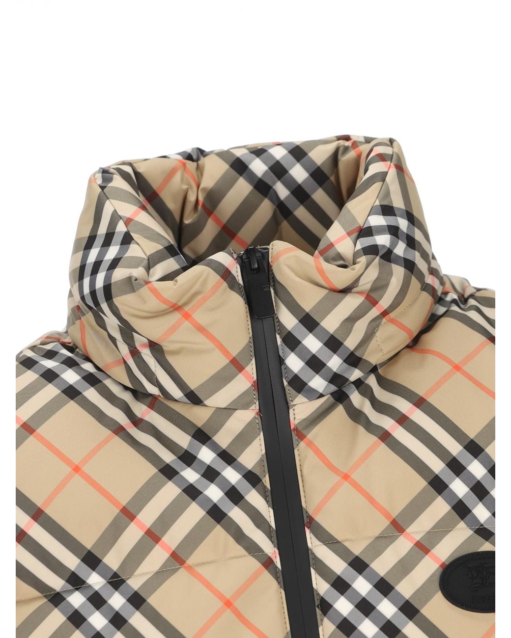 Burberry Metallic Check Puffer Gilet