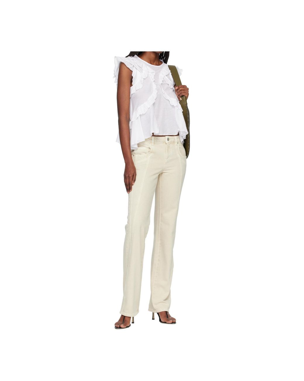 Isabel Marant White Isabel Marant Étoile Jaylis Straight Leg Jeans