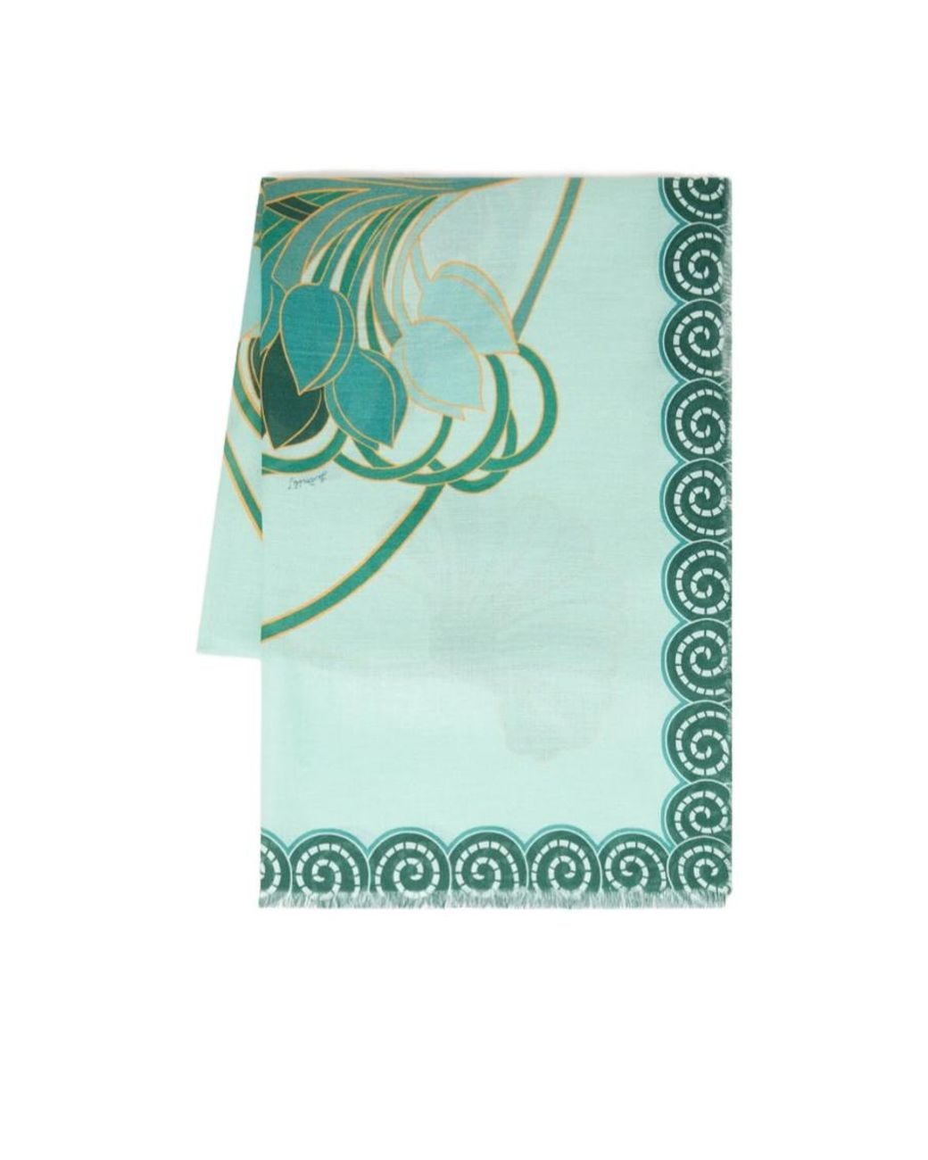 LaDoubleJ Green Floral Print Scarf