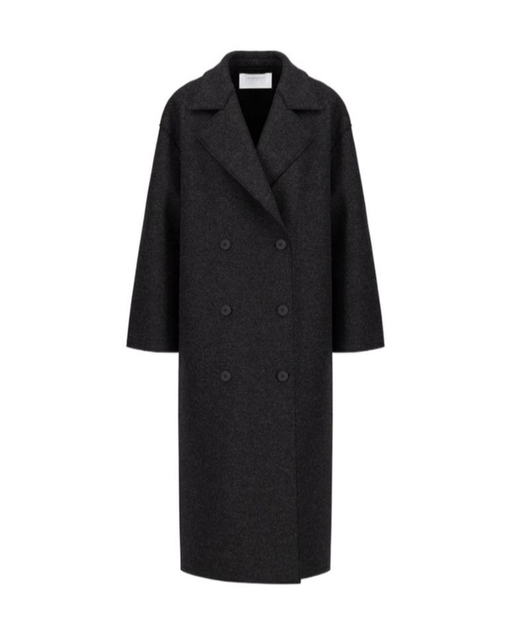 Harris Wharf London Black Double-Breasted Coat