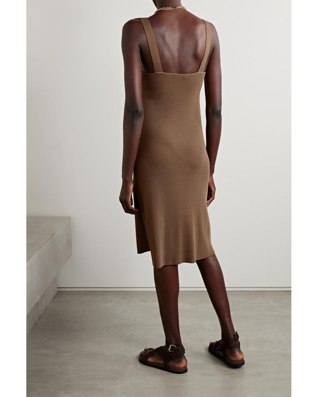 Vince Brown Simple Dress