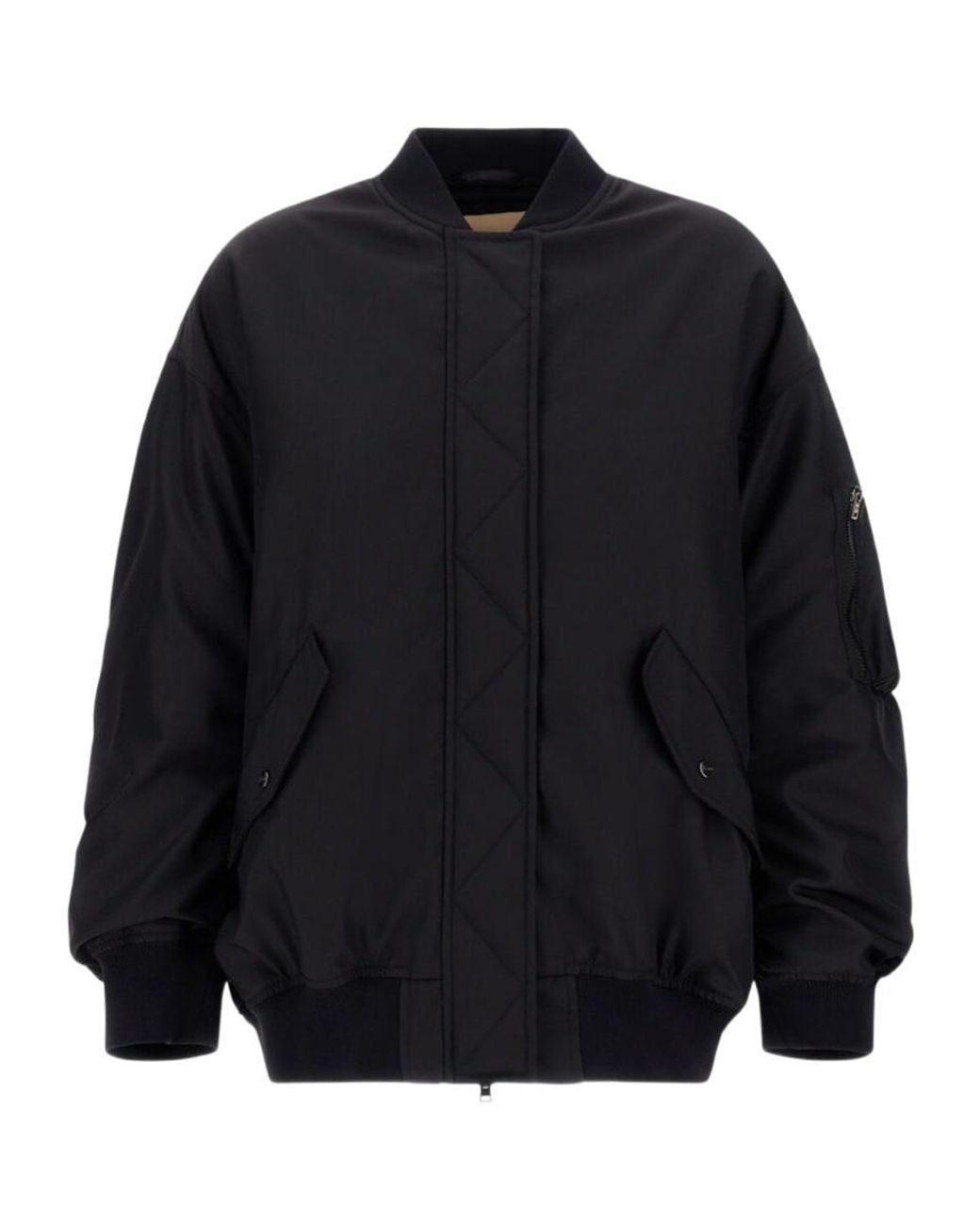 Herno Blue Quilted Trim Bomber Jacket
