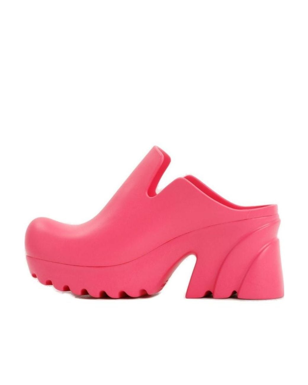 Bottega Veneta Pink Flash Platform Clogs