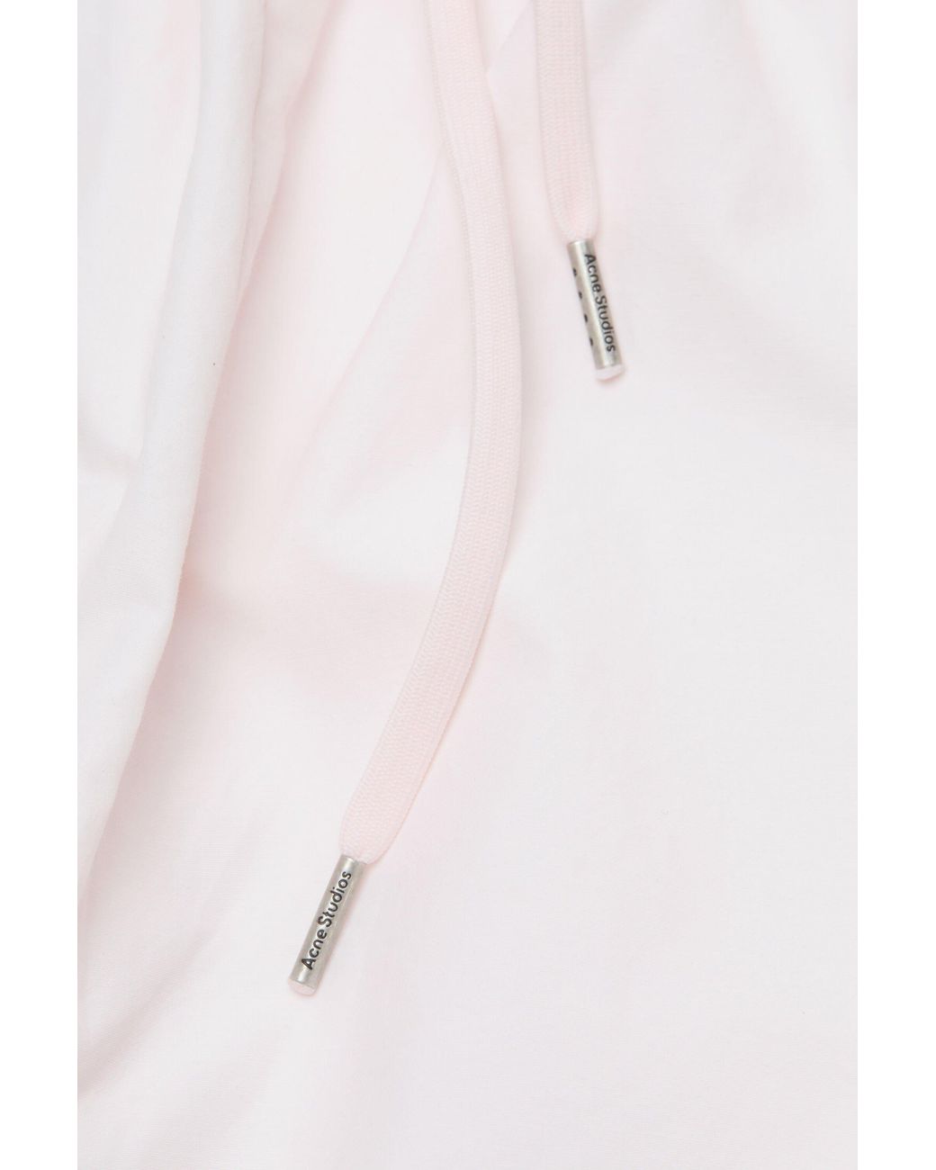 Acne White Taffeta Trousers for men