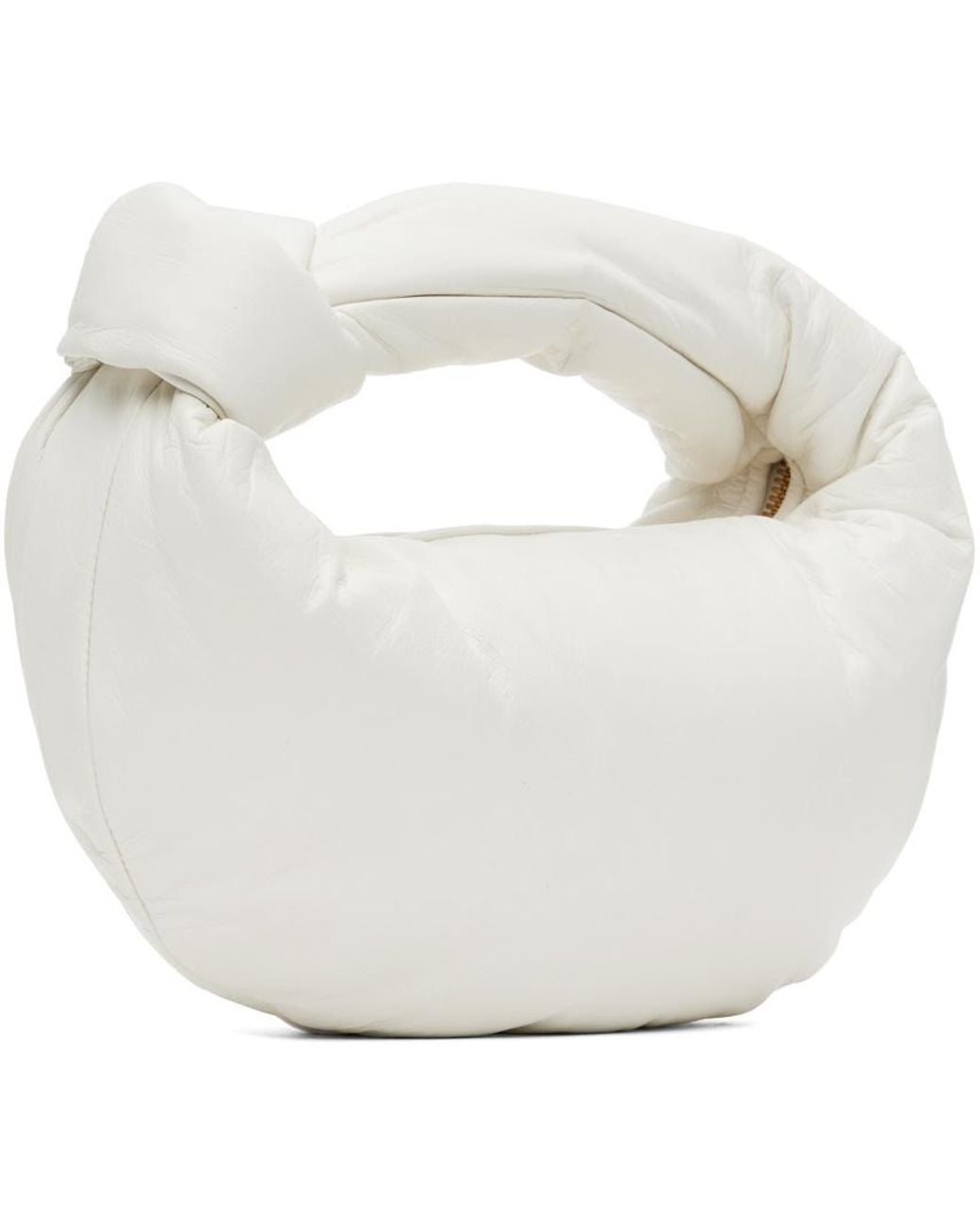 Bottega Veneta White Knotted Mini Jodie Bag