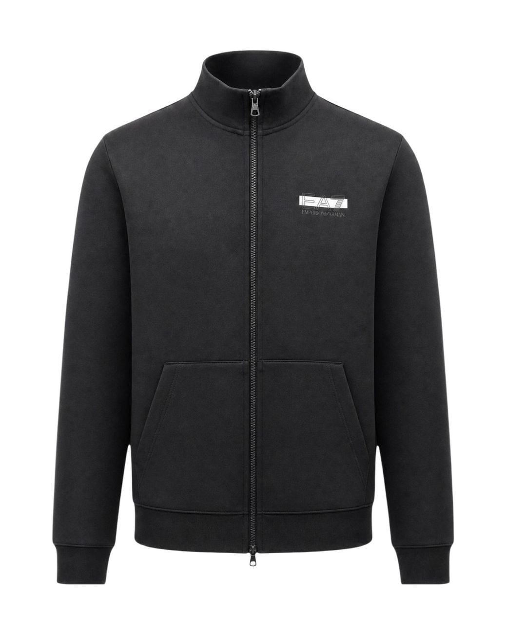 EA7 Black Logo Turtleneck Tracksuit for men