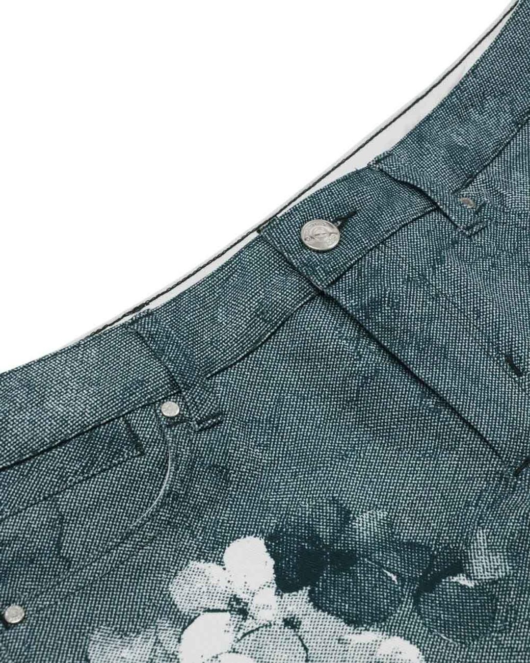 Sportmax Blue Flower Printed Jeans