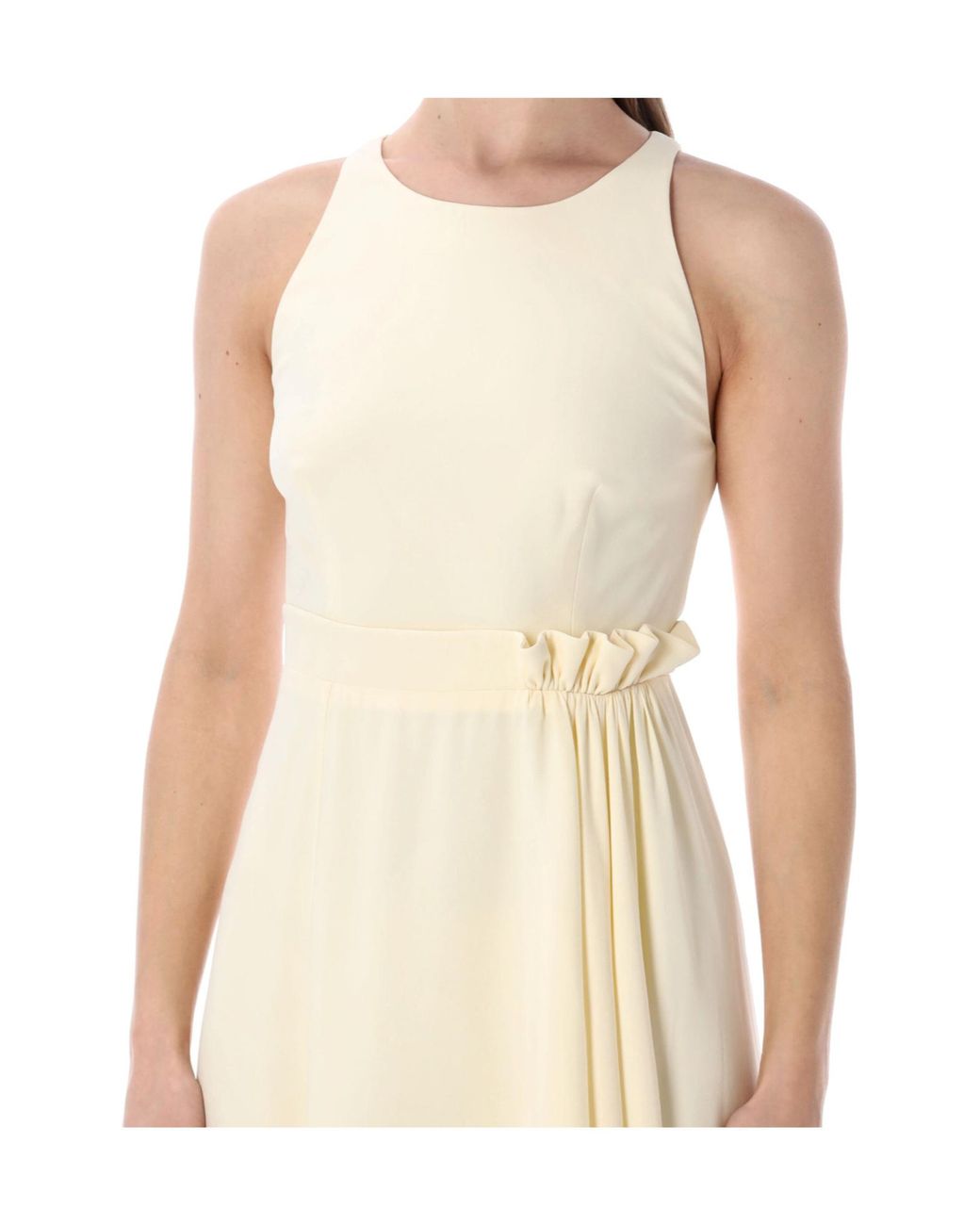 Givenchy Natural Gathered Waist Midi Dress