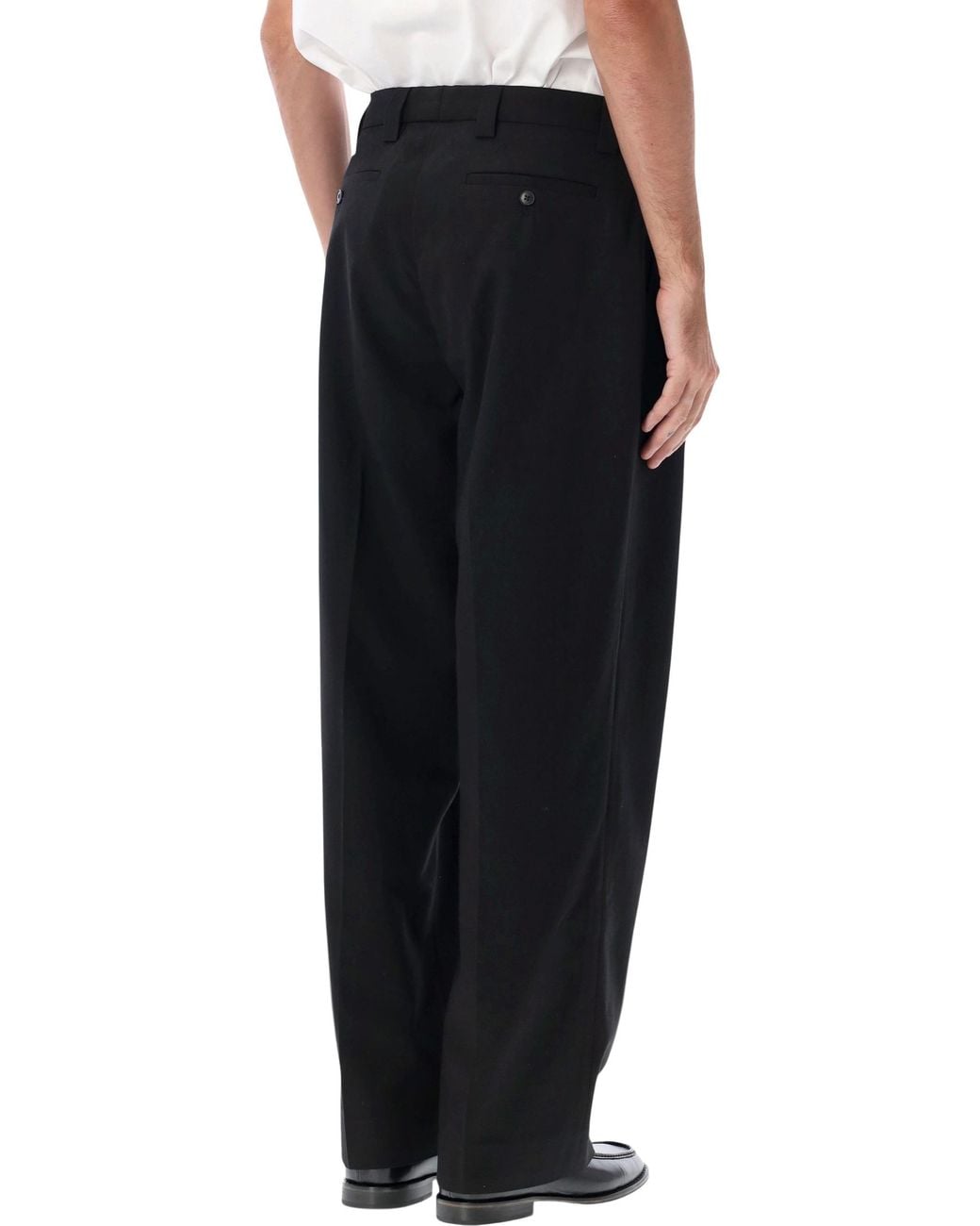 mfpen Black Service Pleated Pants for men