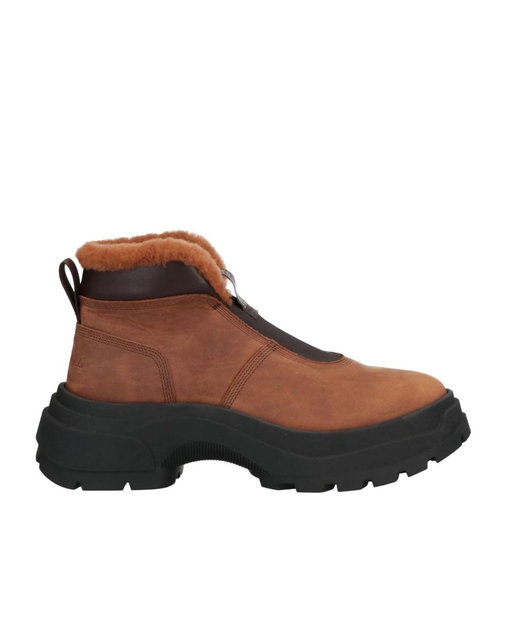 Maison Margiela Brown Solid Color Ankle Boots