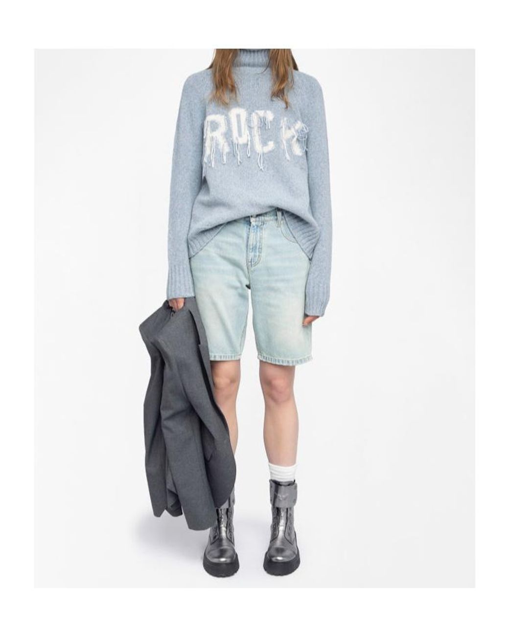 Zadig & Voltaire Blue Mora We Love High-Neck Jumper