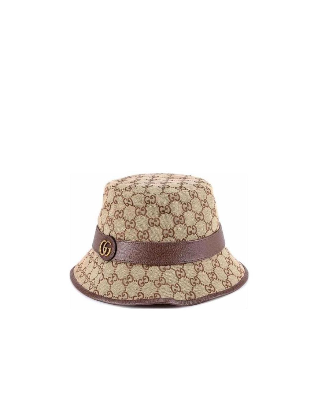 Gucci Natural Gg Monogrammed Fedora Hat for men