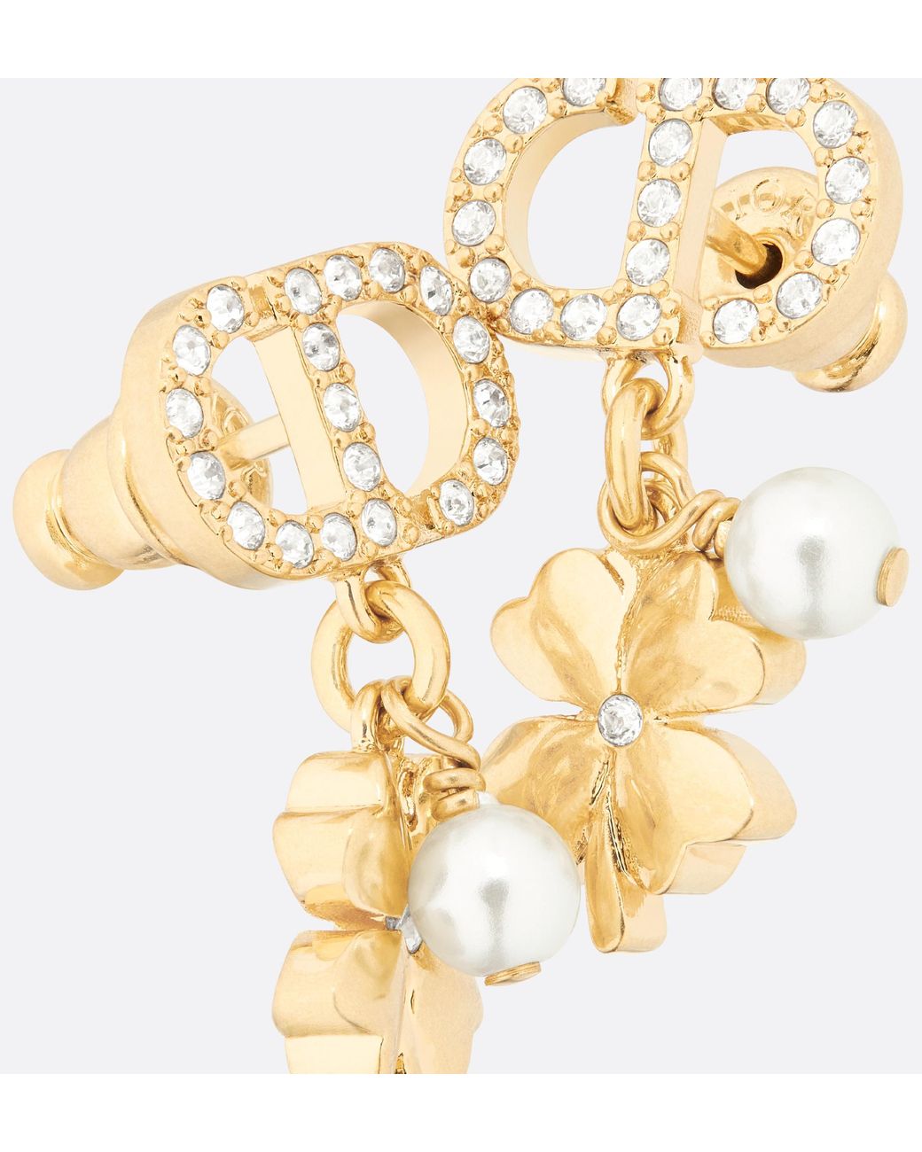 Dior Petit Cd Lucky Charms Earrings in Metallic | Lyst