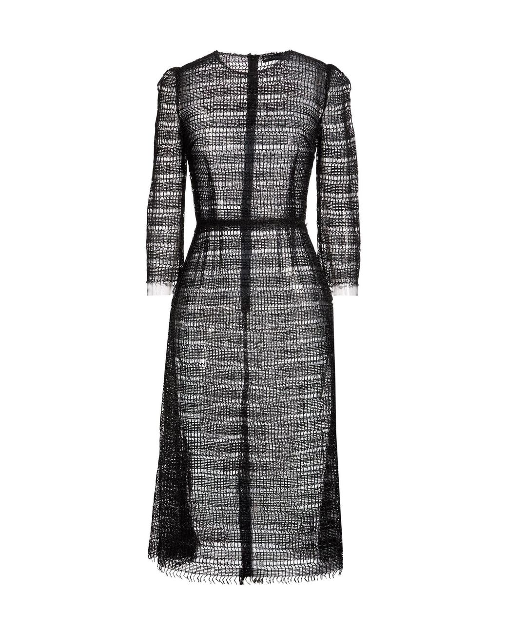 Dolce & Gabbana Gray Midi Dress Viscose, Polyamide