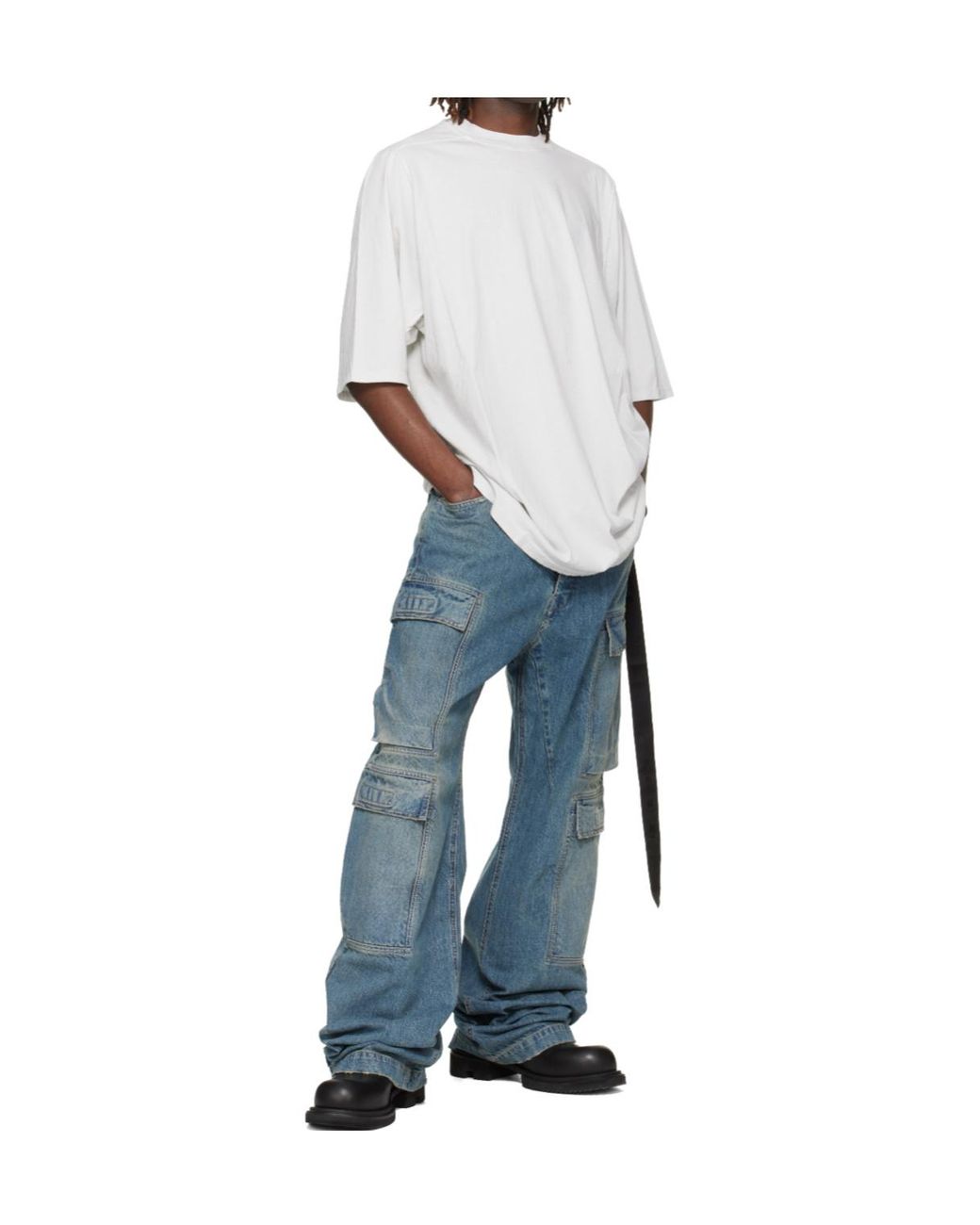 Rick Owens White Short-Sleeved T-Shirt for men