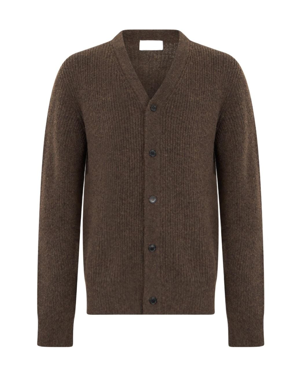Roberto Collina Brown Wool-Blend Cardigan for men