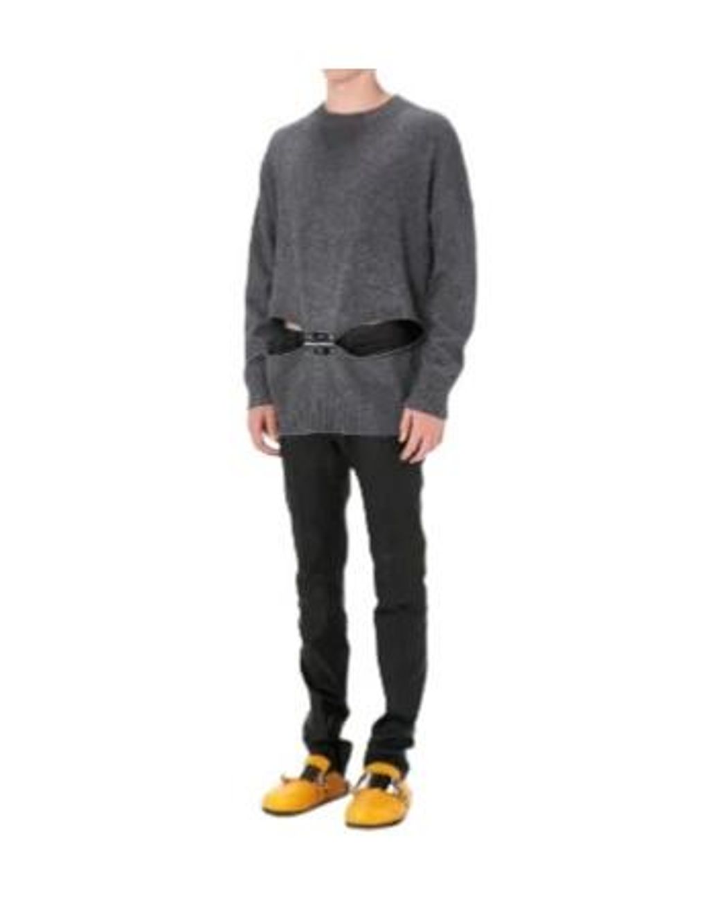 J.W. Anderson Gray Knitted Crew-Neck Jumper