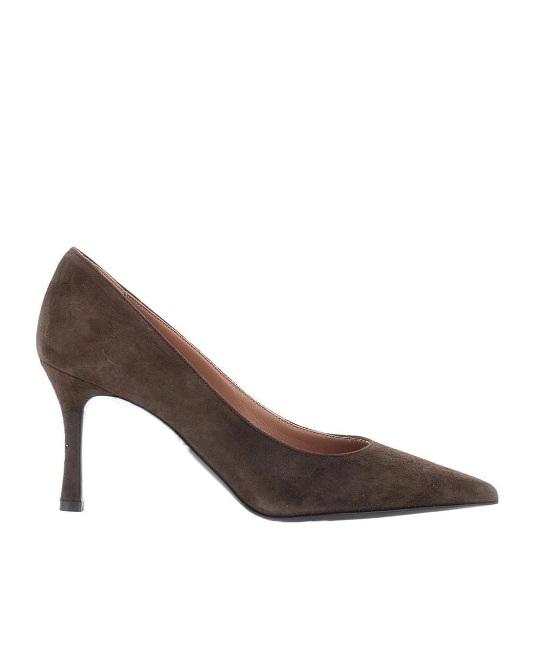 Pollini Brown Pointed High Heel Pumps