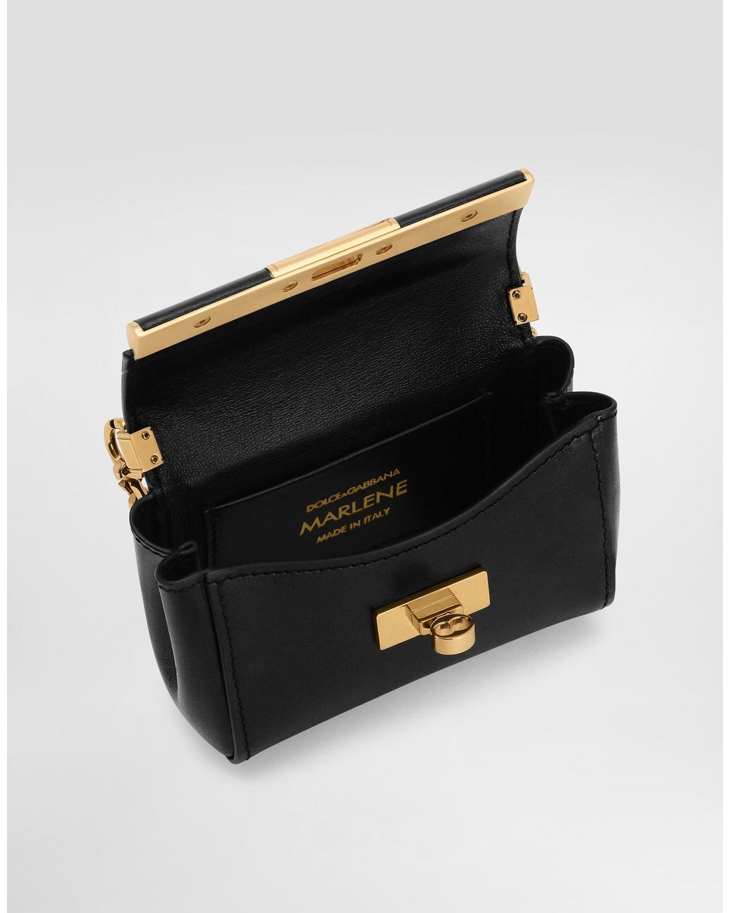 Dolce & Gabbana Black Mini Leather Shoulder Bag