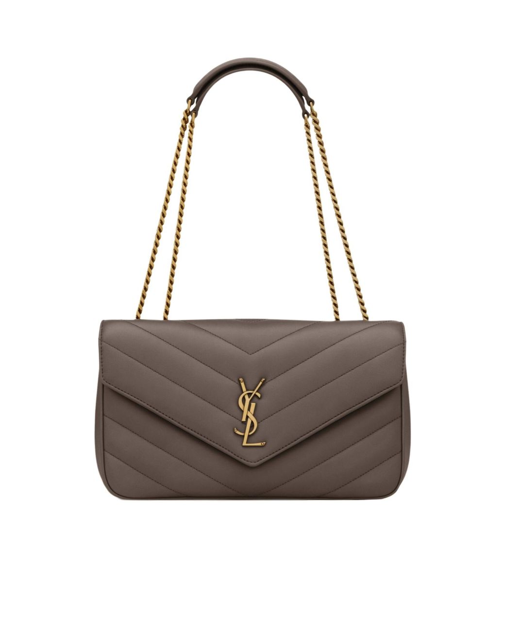 Saint Laurent Brown Loulou Medium Shoulder Bag