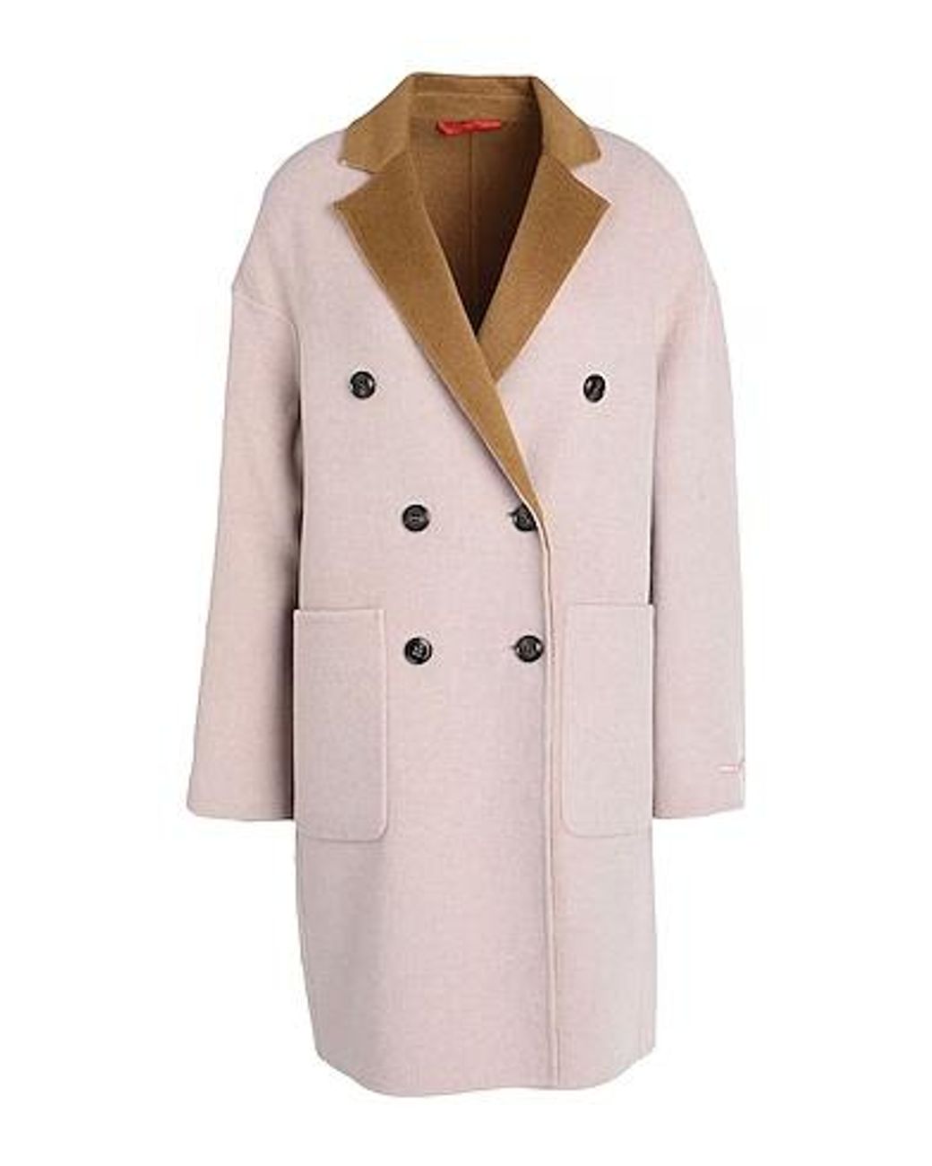 MAX&Co. Pink Double-Breasted Color-Block Coat