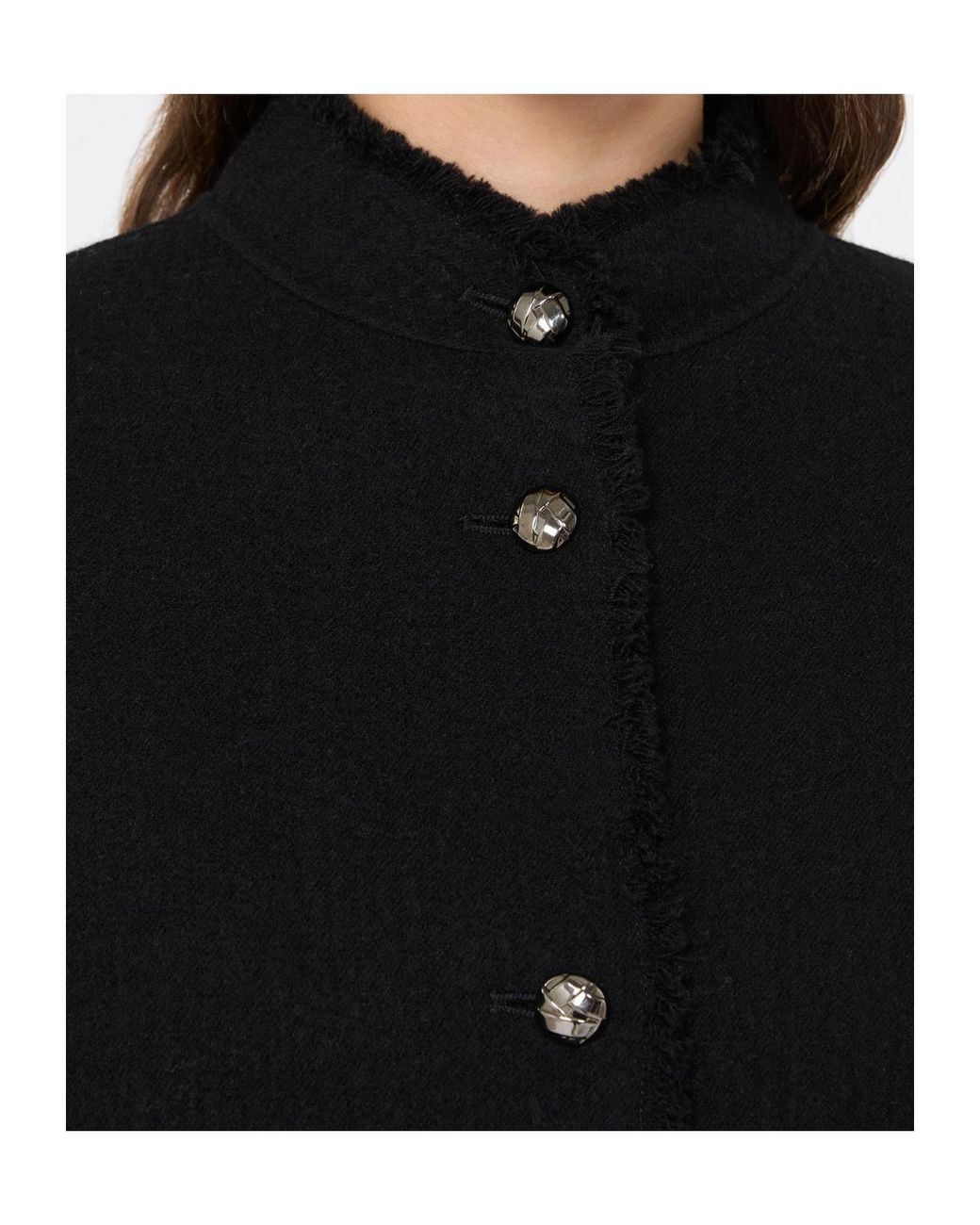 Max Mara Black Double Jersey Wool Bomber Jacket