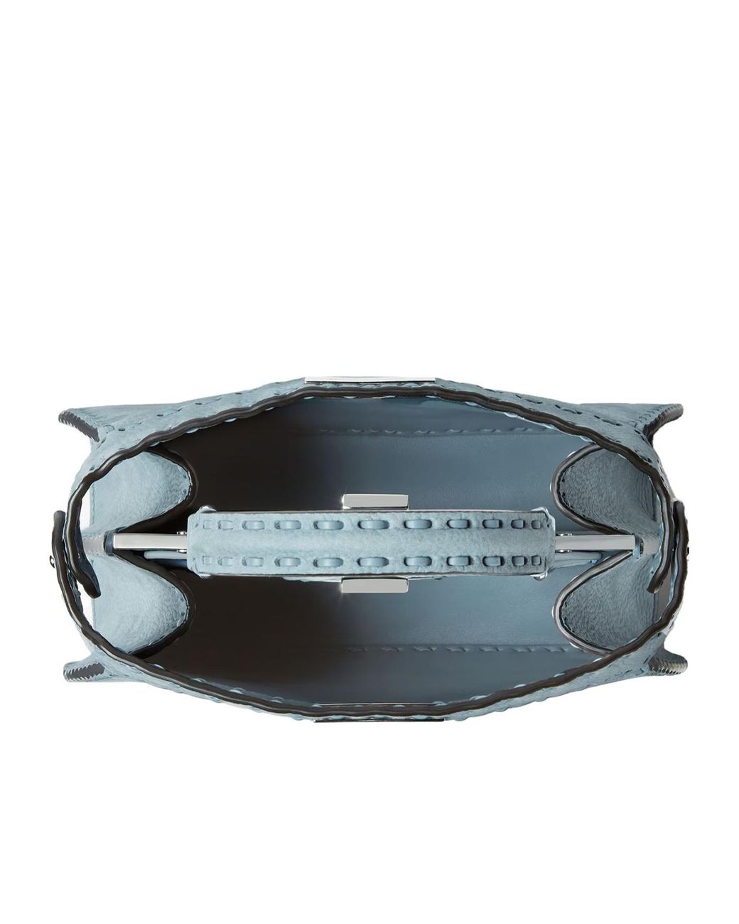 Fendi Blue Peekaboo Iseeu Small Top Handle Bag