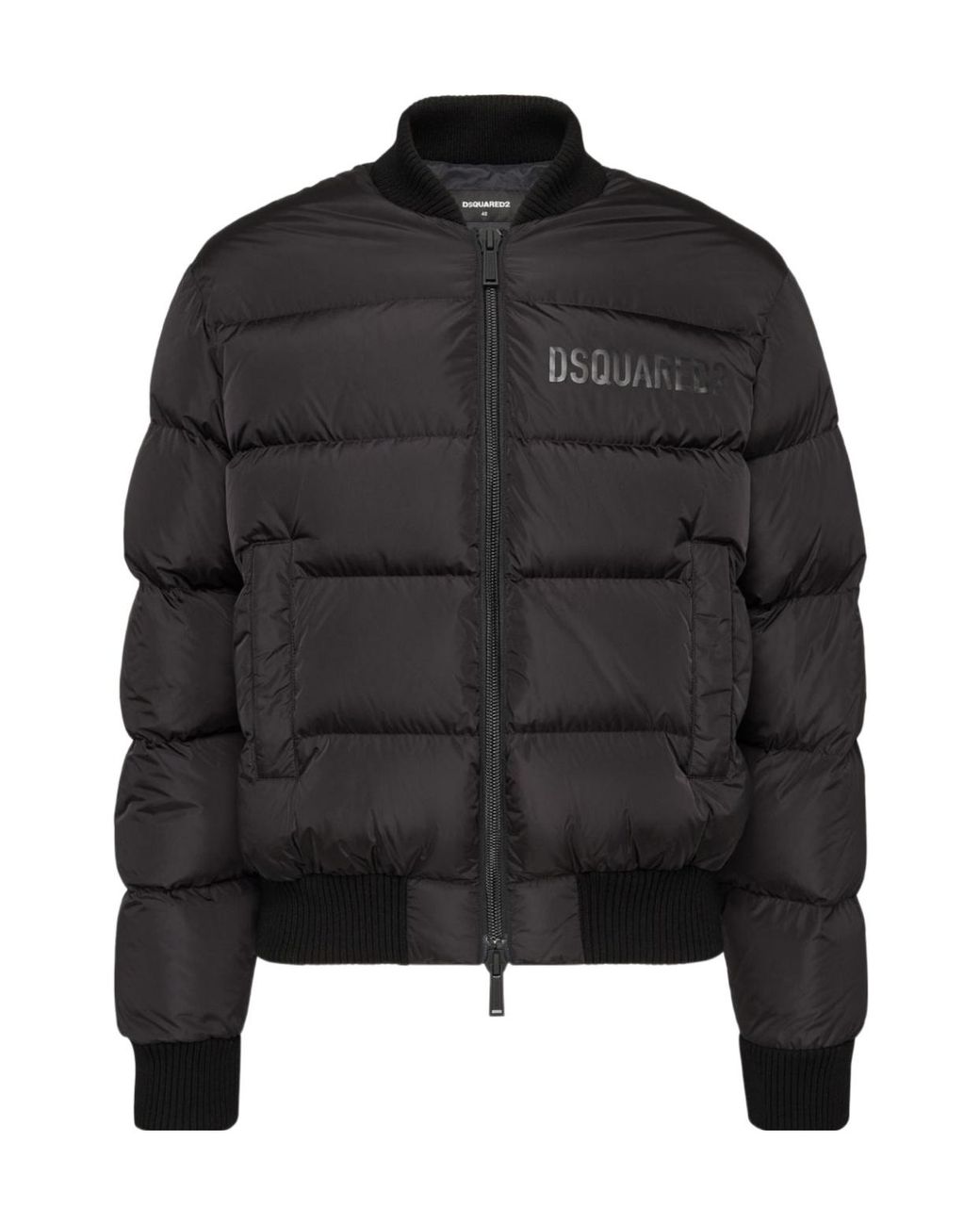 DSquared² Black Nylon Puffer Bomber Jacket for men