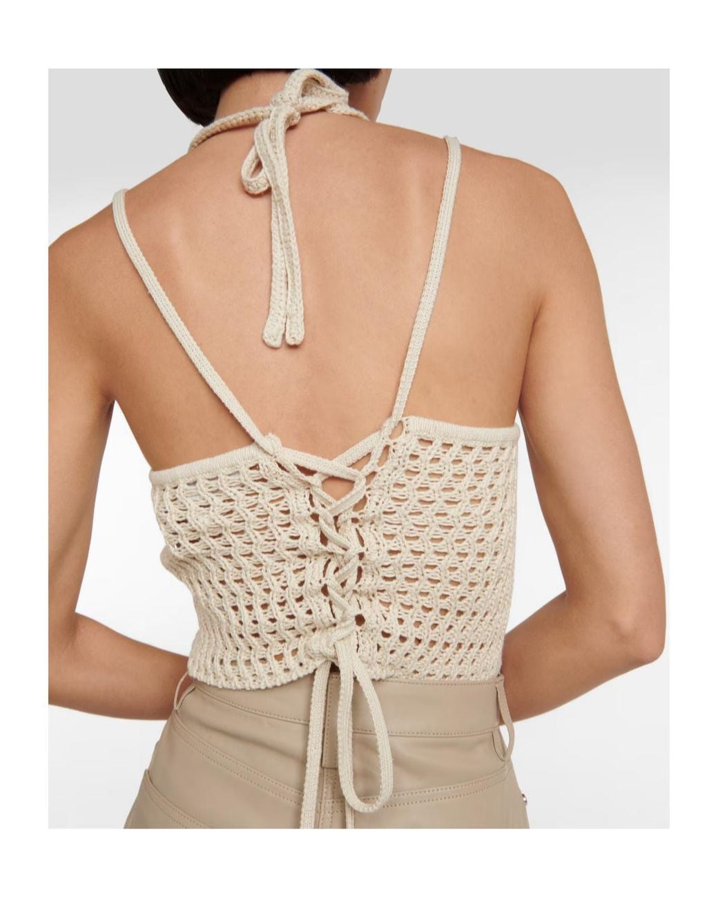 Jonathan Simkhai White Crocheted Vest