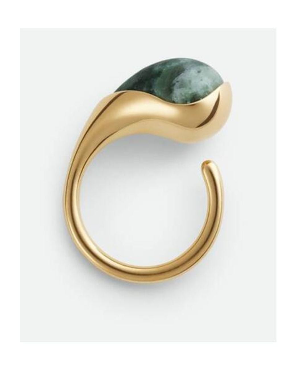 Bottega Veneta Green Small Drop Marble Ring