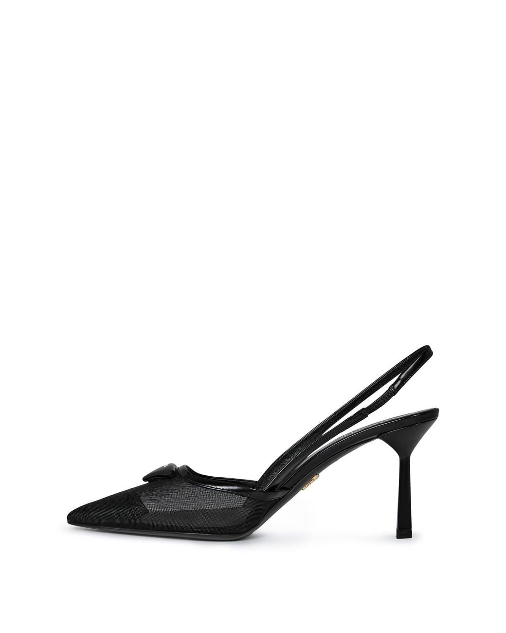 Prada Black Mesh Slingbacks