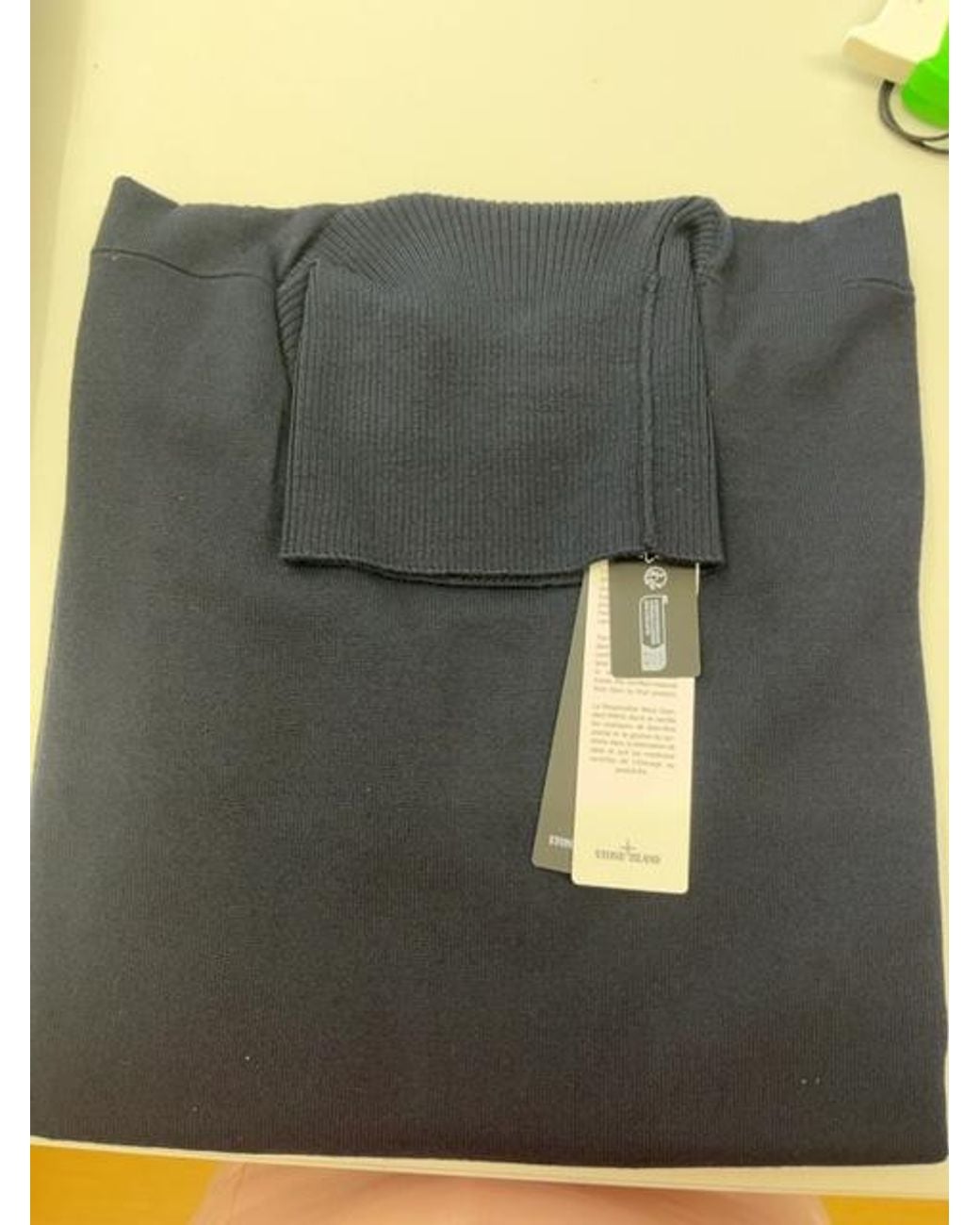 Stone Island Blue Logo Patch Roll Neck Jumper for men