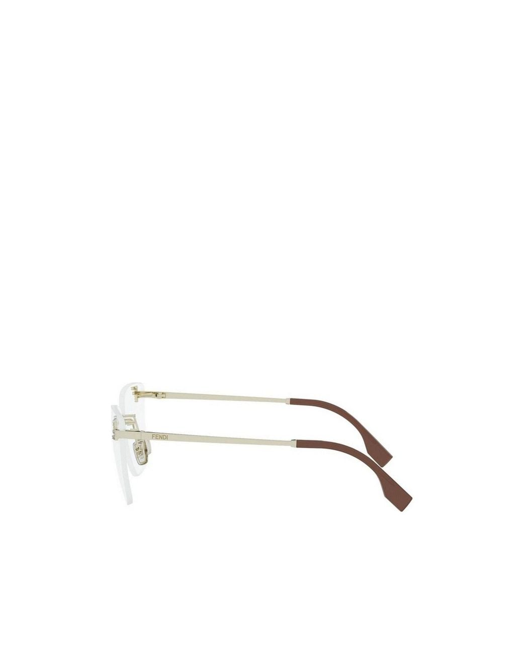 Fendi White Eyewear Rectangle Frame Glasses