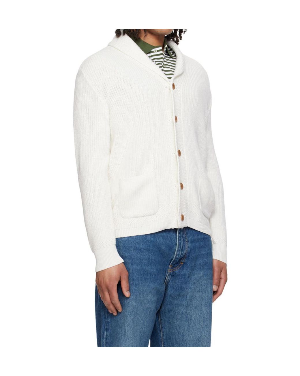 Polo Ralph Lauren Blue Shawl Collar Knit Cardigan for men