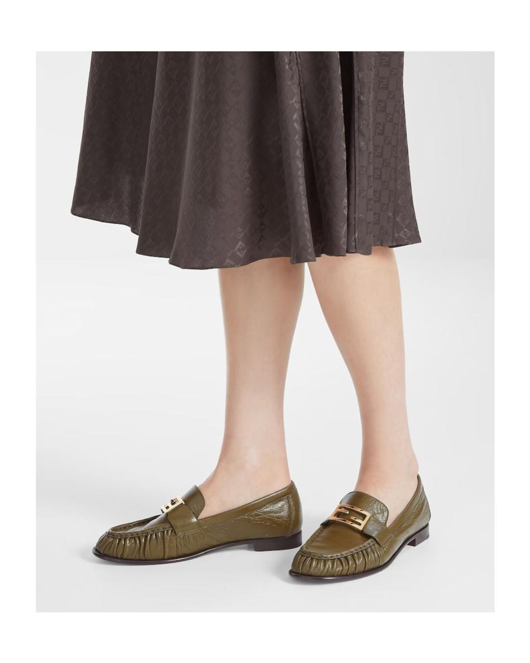 Fendi Green Loafers