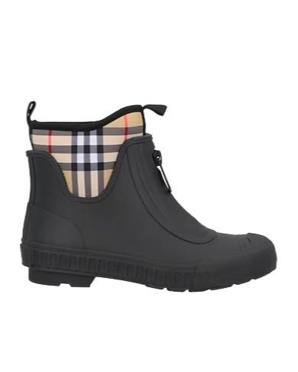Burberry Black Printed Short Rain Boots