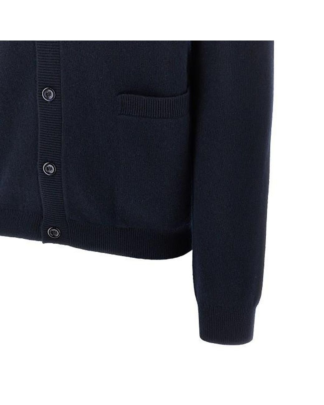 Gucci Blue V-Neck Knitted Cardigan for men